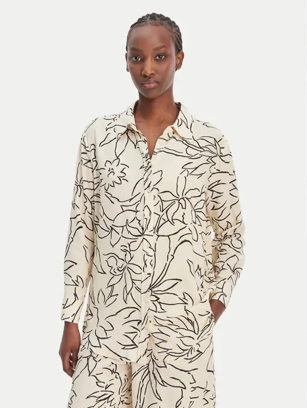 Seafolly Seafolly Košulja Hothouse Flowers 55648-TO Écru Relaxed Fit