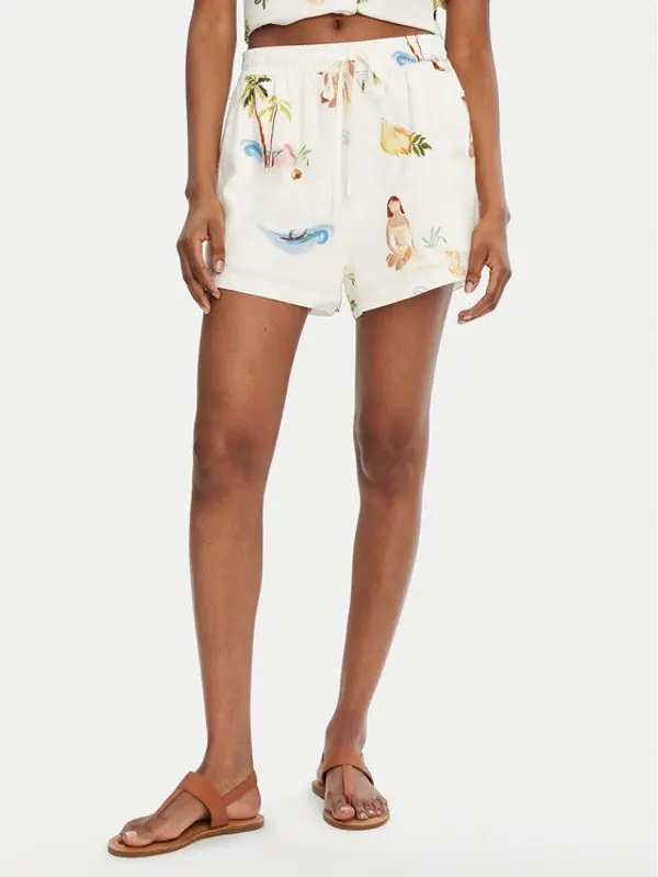 Seafolly Seafolly Kratke hlače Isla Palm 55401-SH Écru Regular Fit