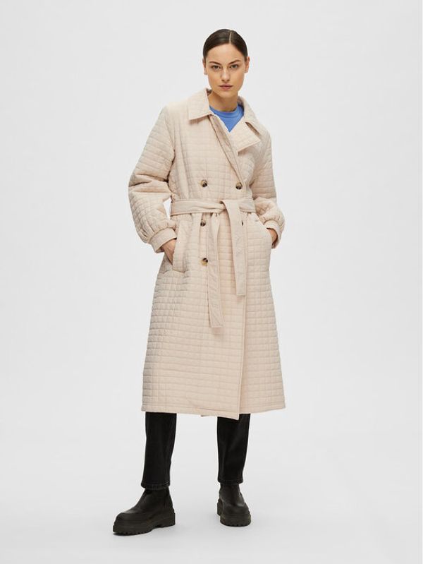 Selected Femme Selected Femme Prijelazni kaput Nanna 16088038 Écru Regular Fit