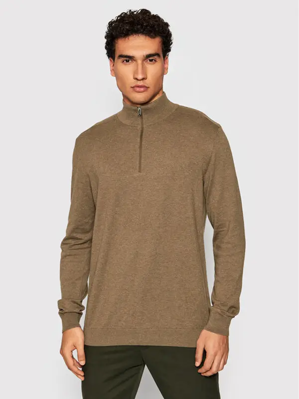 Selected Homme Selected Homme Džemper Berg 16074687 Smeđa Regular Fit