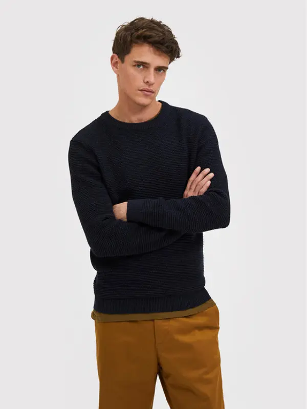 Selected Homme Selected Homme Džemper Vince 16059390 Tamnoplava Regular Fit