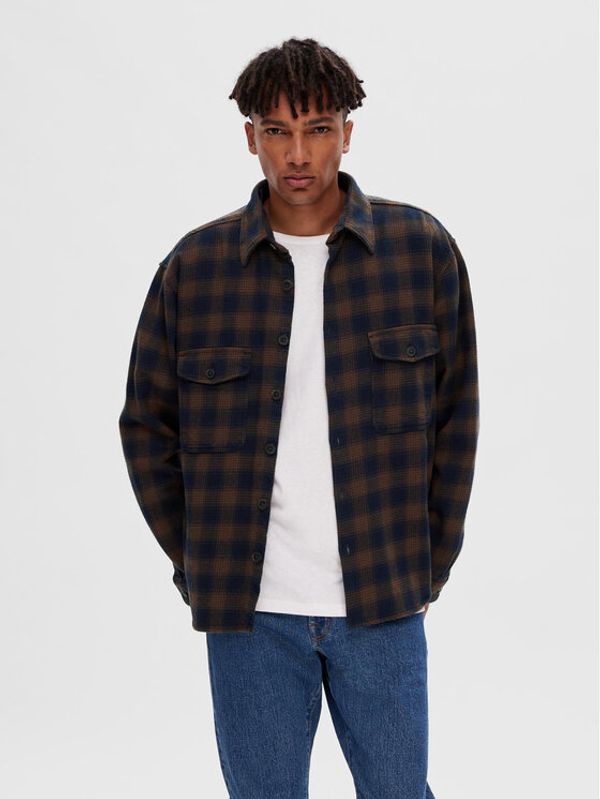 Selected Homme Selected Homme Košulja 16090168 Smeđa Loose Fit