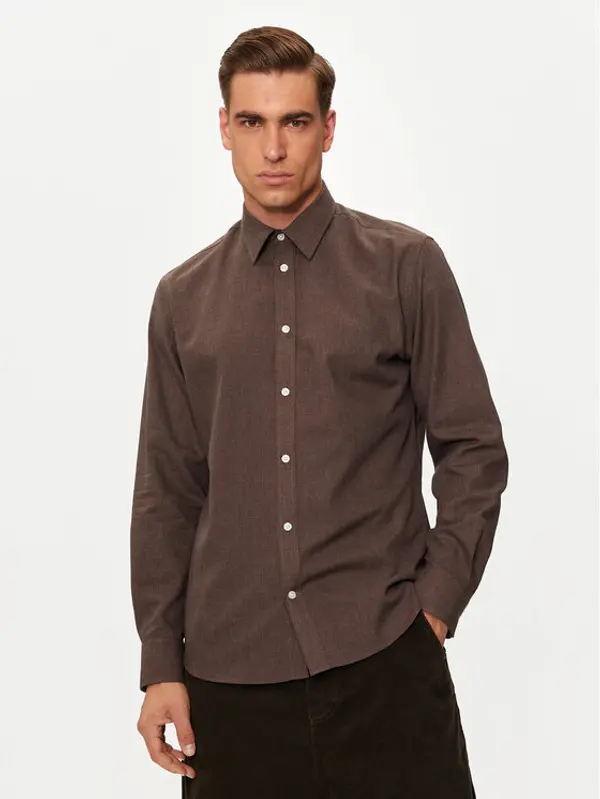 Selected Homme Selected Homme Košulja 16094903 Smeđa Slim Fit