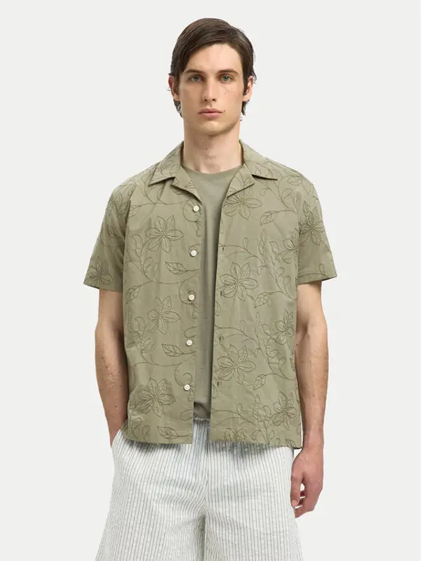 Selected Homme Selected Homme Košulja 16097686 Zelena Regular Fit