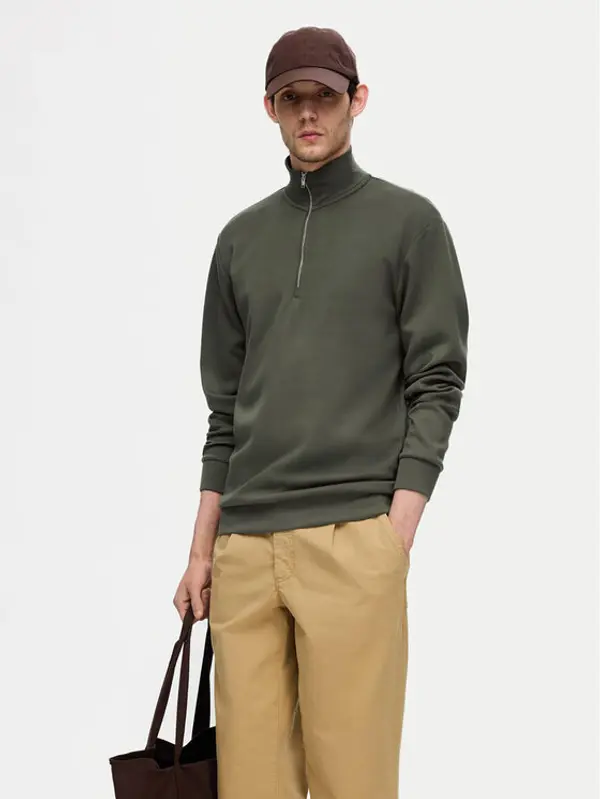 Selected Homme Selected Homme Majica dugih rukava 16094477 Zelena Regular Fit