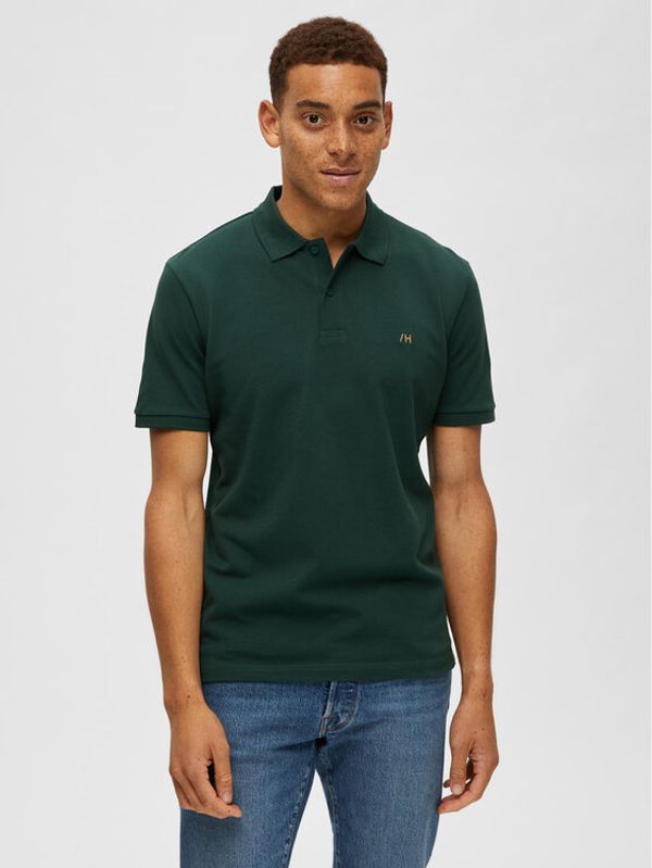 Selected Homme Selected Homme Polo 16087839 Zelena Regular Fit