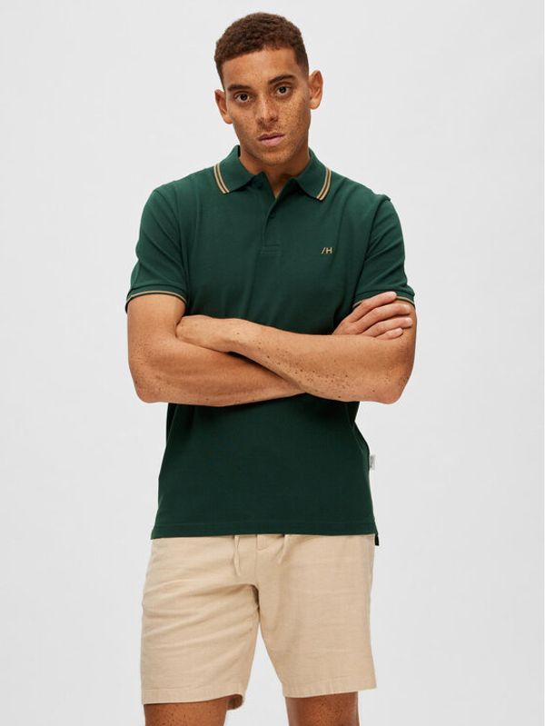 Selected Homme Selected Homme Polo 16087840 Zelena Regular Fit