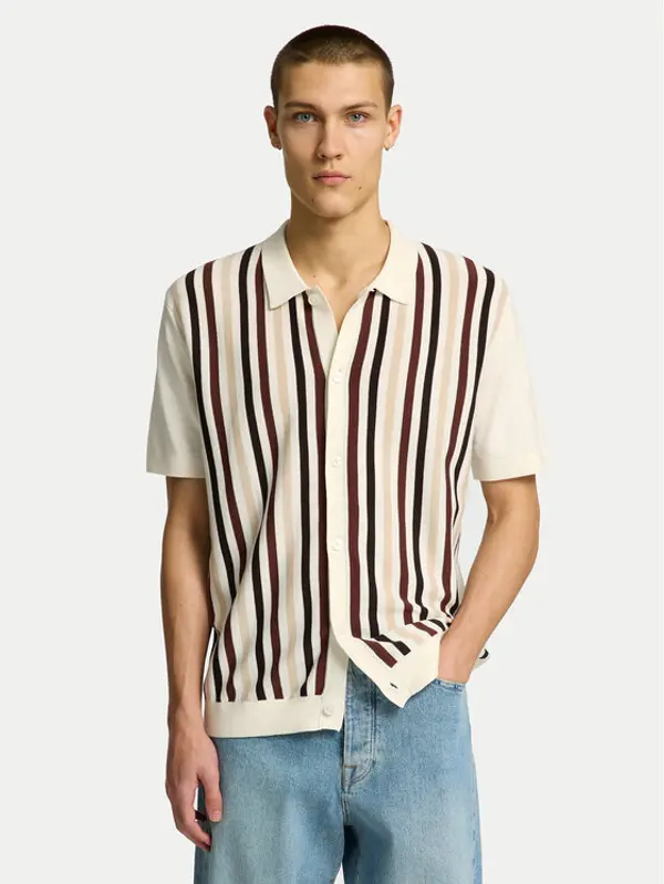 Selected Homme Selected Homme Polo 16096371 Bež Regular Fit