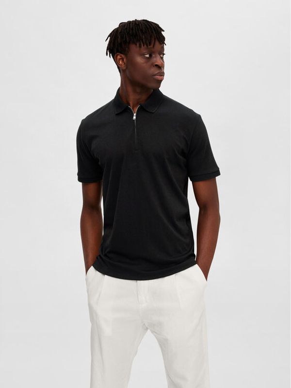 Selected Homme Selected Homme Polo Fave 16079026 Crna Regular Fit