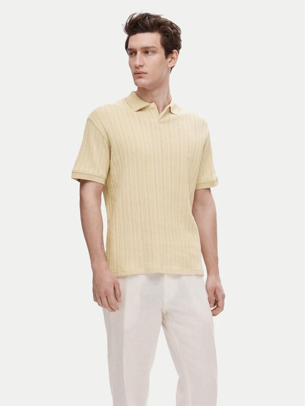 Selected Homme Selected Homme Polo Jaden 16092781 Bež Regular Fit