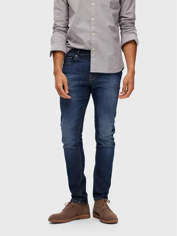Selected Homme Selected Homme Traperice Leon 16088264 Tamnoplava Slim Fit
