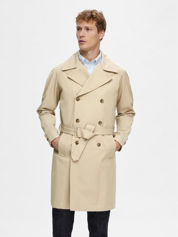 Selected Homme Selected Homme Trench Archive 16091511 Bež Regular Fit