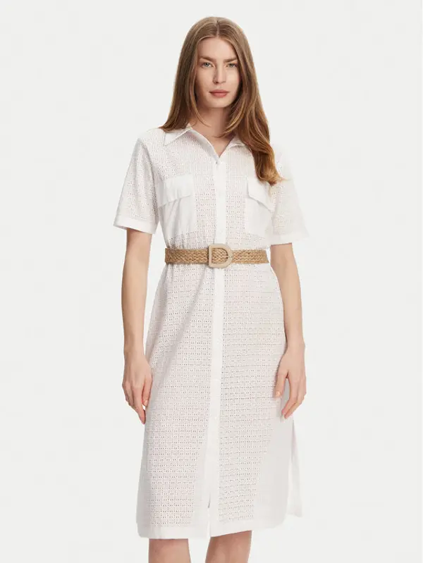 Selmark Selmark Haljina košulja BC133 Bijela Regular Fit