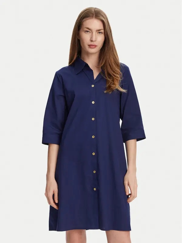 Selmark Selmark Haljina košulja BM033 Tamnoplava Relaxed Fit