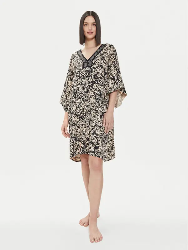 Selmark Selmark Haljina za plažu BJ795 Crna Relaxed Fit