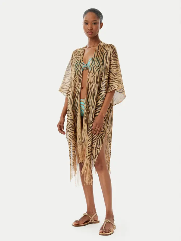 Selmark Selmark Kimono BC297 Zlatna Relaxed Fit