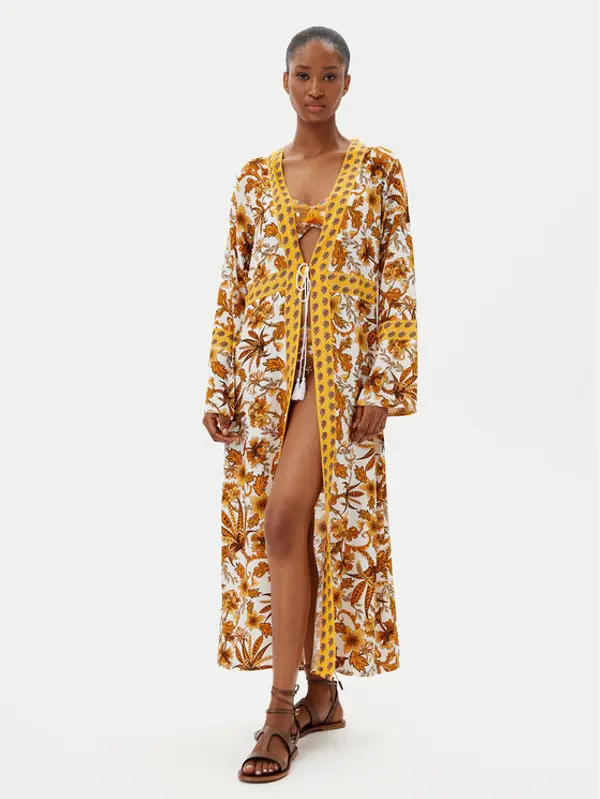 Selmark Selmark Kimono BM297 Žuta Relaxed Fit