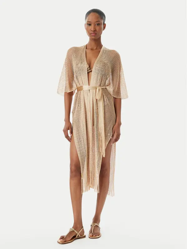 Selmark Selmark Kimono BO997 Zlatna Regular Fit