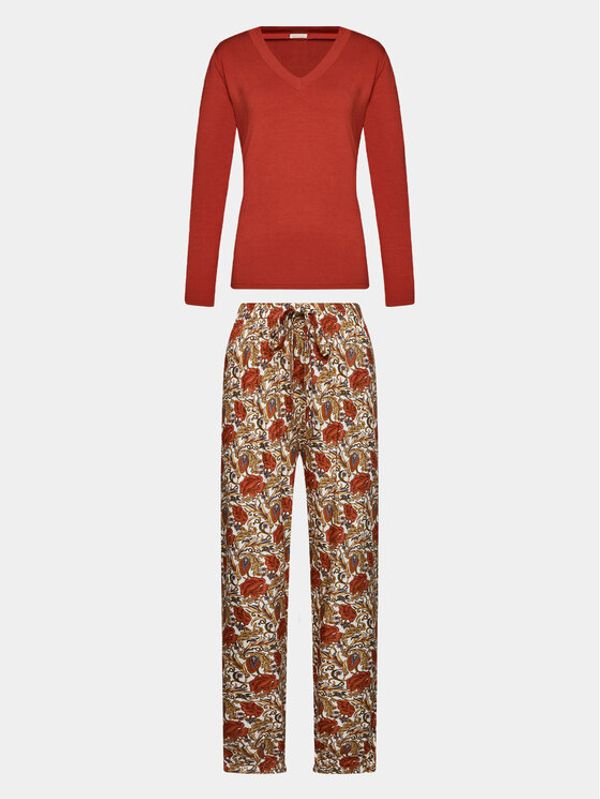 Selmark Selmark Pidžama Flores P6973 Narančasta Regular Fit