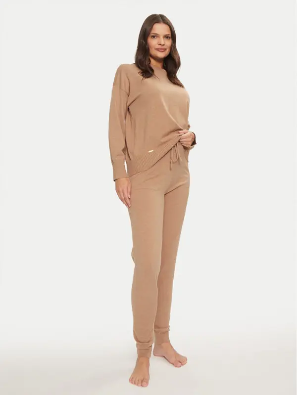 Selmark Selmark Pidžama P9873 Bež Relaxed Fit