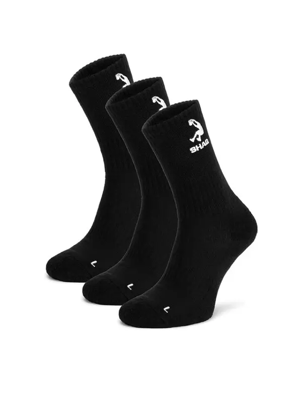 SHAQ Shaq Duge čarape AS_SHQ_H_001W_SS25 (3-PACK) Crna