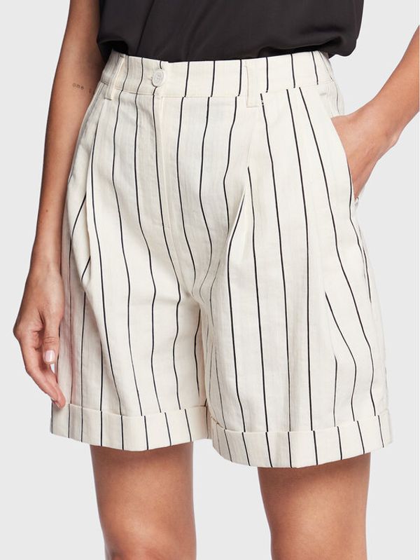 Silvian Heach Silvian Heach Bermude GPP23336SH Écru Loose Fit