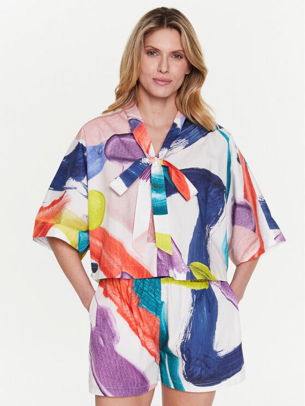 Silvian Heach Silvian Heach Majica GPP23415BL Šarena Relaxed Fit