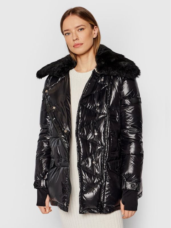 Silvian Heach Silvian Heach Pernata jakna Logga PGA21009PI Crna Regular Fit