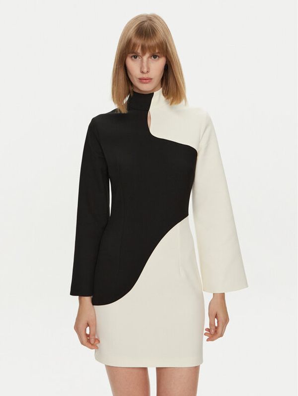 Simona Corsellini Simona Corsellini Koktel haljina A24CPAB016 Crna Relaxed Fit