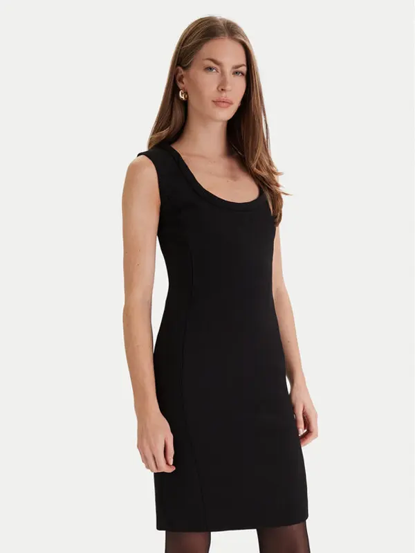 Simona Corsellini Simona Corsellini Koktel haljina A25CPAB01201 Crna Slim Fit