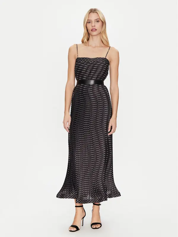 Simona Corsellini Simona Corsellini Koktel haljina P25CPAB01201 Crna Slim Fit