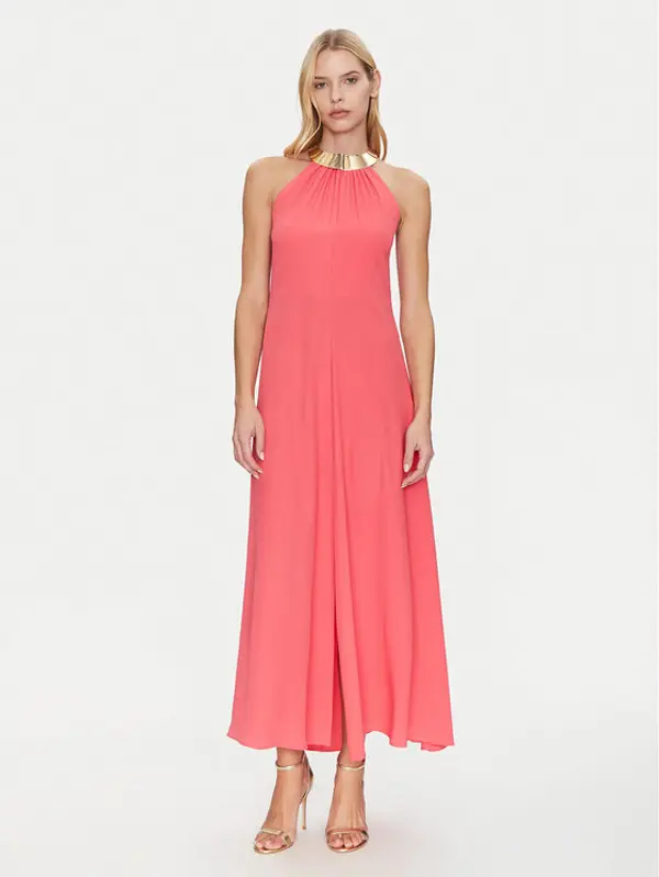 Simona Corsellini Simona Corsellini Koktel haljina P25CPAB01601 Koraljna Regular Fit