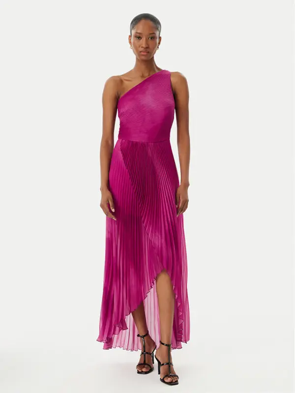 Simona Corsellini Simona Corsellini Koktel haljina P26CEAB11301 Ružičasta Slim Fit