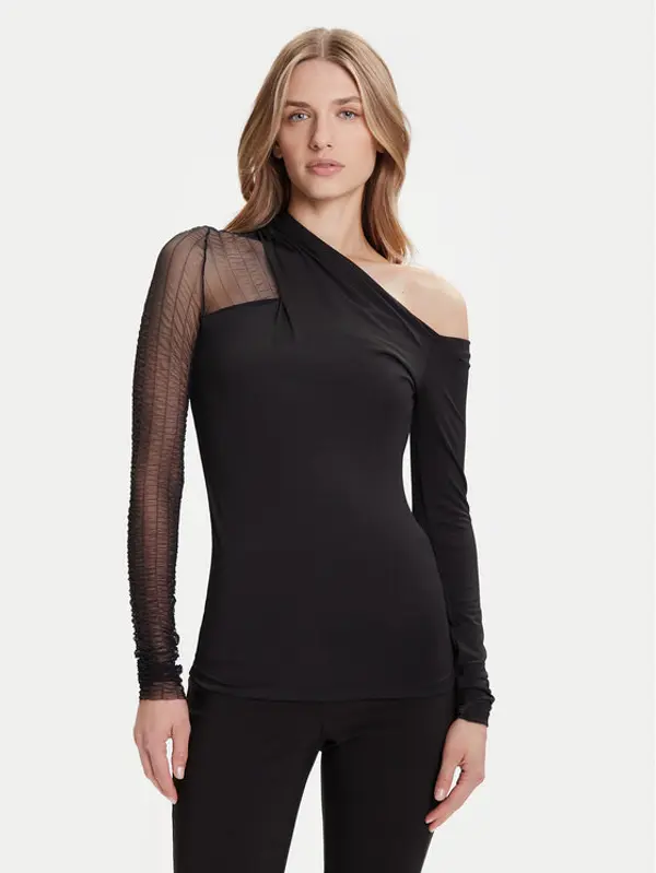 Simona Corsellini Simona Corsellini Majica A25CPMG00201 Crna Slim Fit