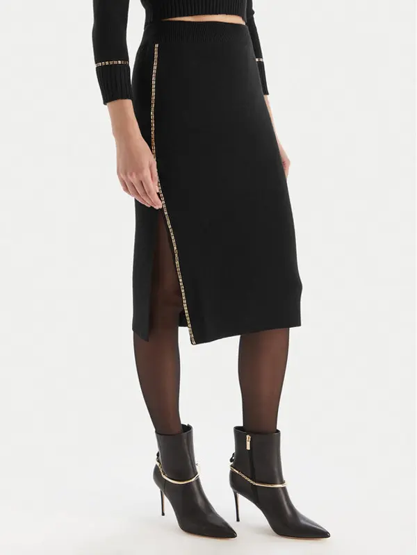 Simona Corsellini Simona Corsellini Suknja olovka A25CPGOE0101 Crna Slim Fit