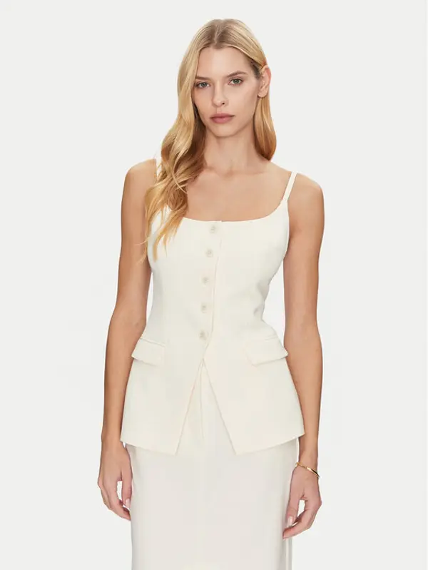 Simona Corsellini Simona Corsellini Top P25CPTO00801 Bež Slim Fit