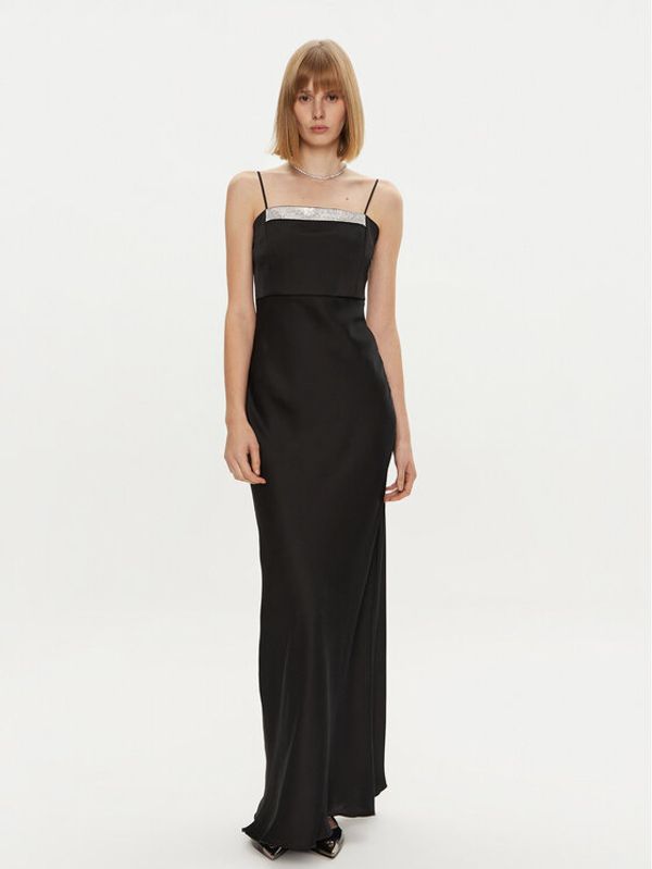 Simona Corsellini Simona Corsellini Večernja haljina A24CEAB047 Crna Slim Fit