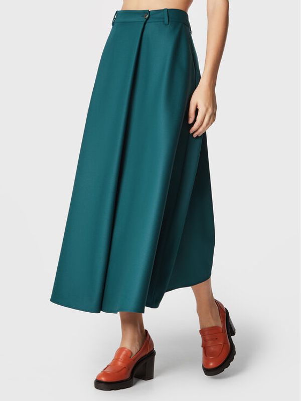 Simple Simple Trapez suknja LINDA TOL SDD550-02 Zelena Relaxed Fit