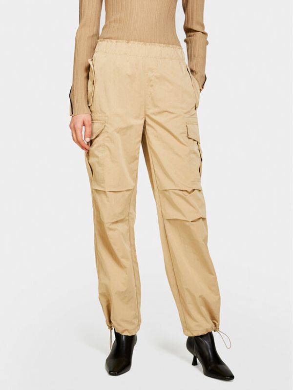 Sisley Sisley Hlače 4JQJLF04R Bež Relaxed Fit