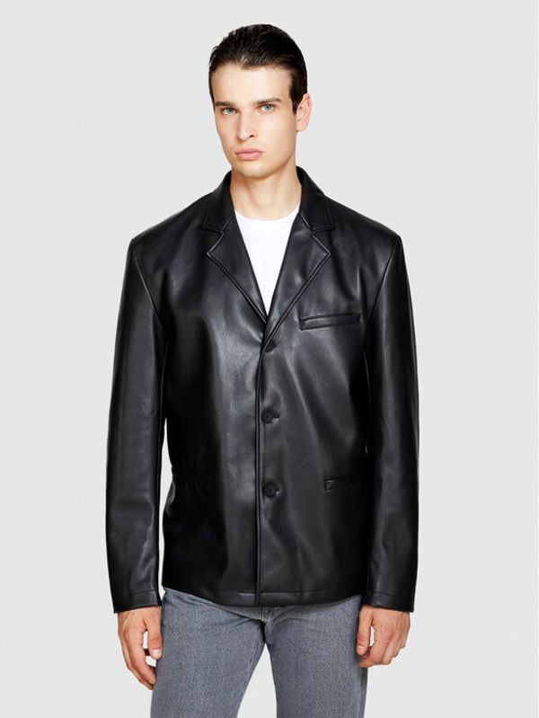 Sisley Sisley Jakna od imitacije kože 2NHCSW01D Crna Regular Fit