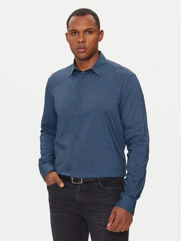 Sisley Sisley Košulja 535VSQ03S Plava Regular Fit