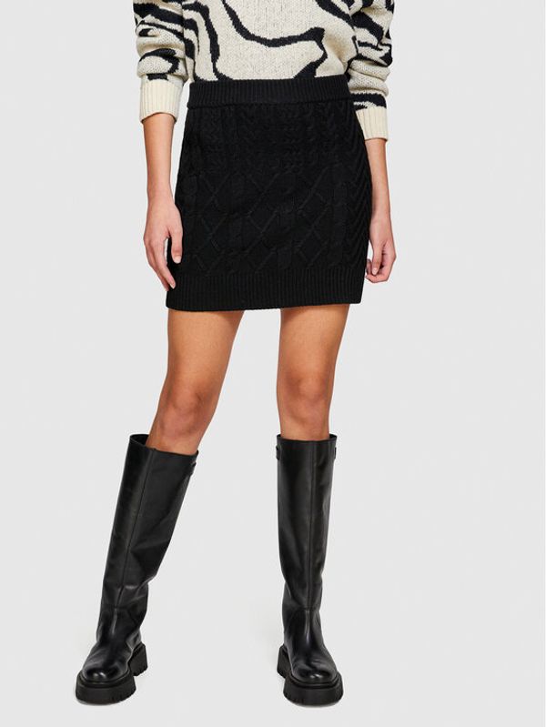 Sisley Sisley Mini suknja 17L3M0008 Crna Slim Fit