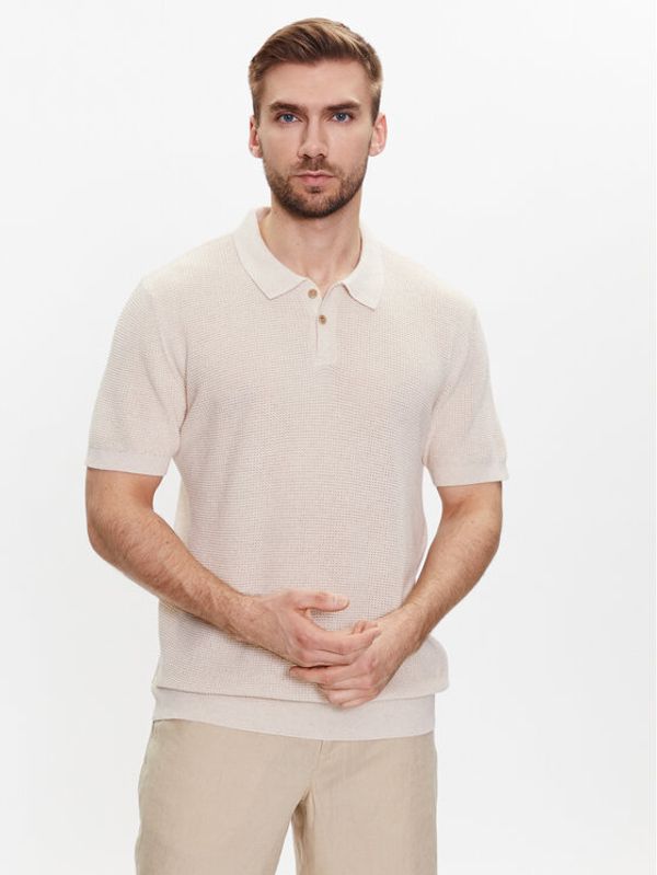 Sisley Sisley Polo 104NS300C Bež Regular Fit