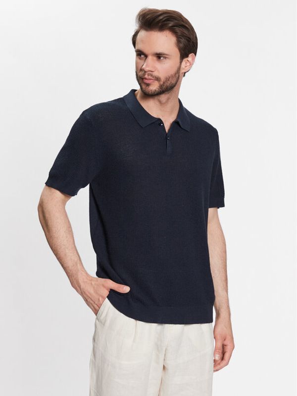 Sisley Sisley Polo 104NS300C Tamnoplava Regular Fit