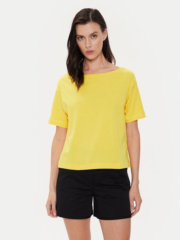 Sisley Sisley T-shirt 3096L400N Žuta Relaxed Fit