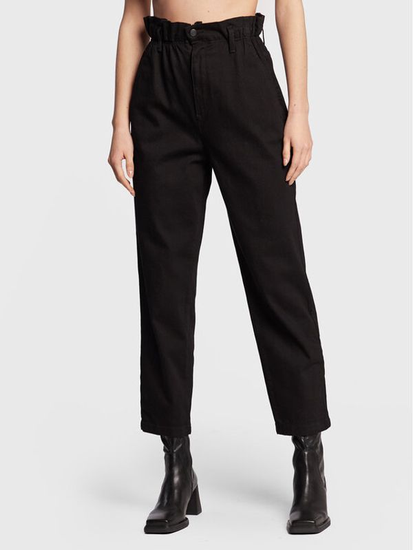 Sisley Sisley Traperice 4Z9RLE018 Crna Relaxed Fit