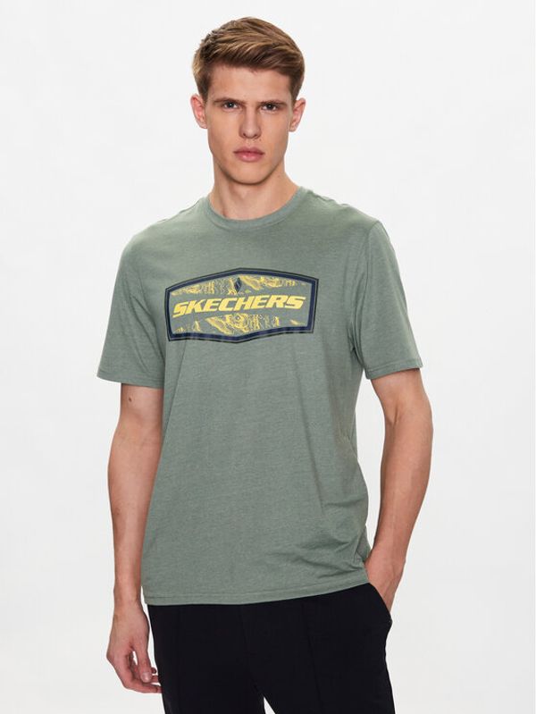 Skechers Skechers T-shirt Latitude MTS368 Zelena Regular Fit