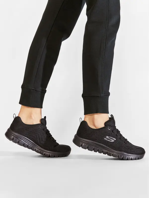 Skechers Skechers Tenisice Get Connected 12615/BBK Crna