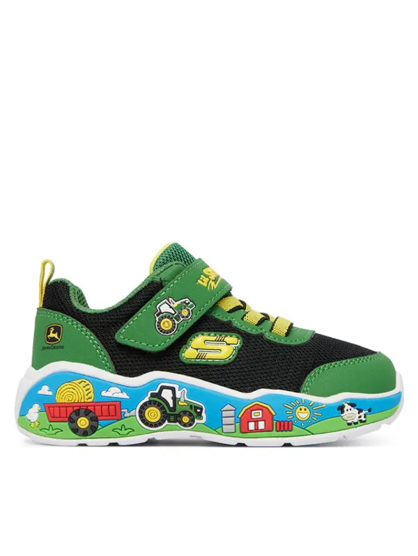 Skechers Skechers Tenisice John Deere: Play Scene - Barn-Squad Buddies 407065N/GNBK Zelena