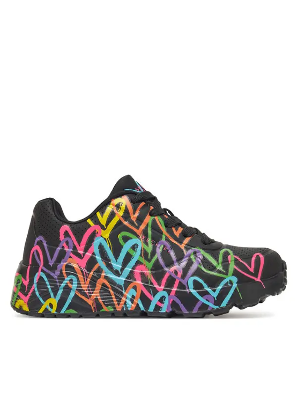 Skechers Skechers Tenisice Uno Lite-Spread The Love 314064L/BKMT Crna